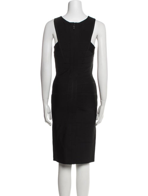 Herve Leger Scoop Neck Knee-Length Dress