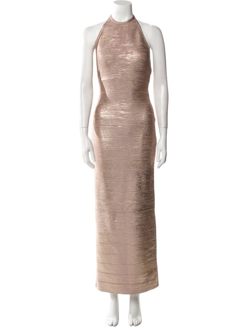 Herve Leger Halterneck Long Dress