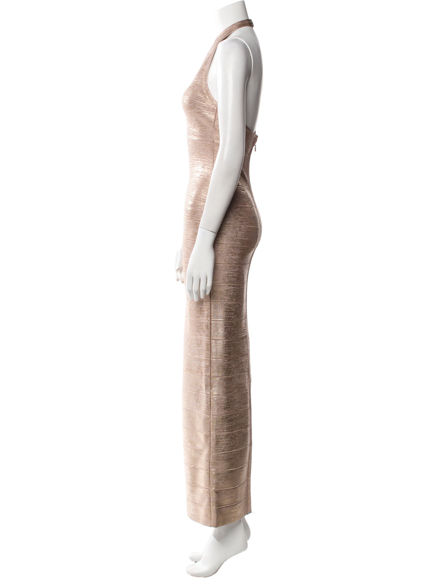 Herve Leger Halterneck Long Dress