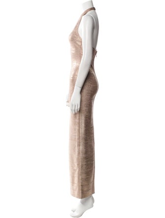 Herve Leger Halterneck Long Dress