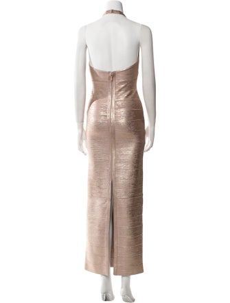 Herve Leger Halterneck Long Dress