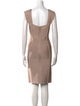 Herve Leger Square Neckline Knee-Length Dress