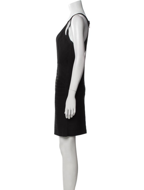 Herve Leger V-Neck Mini Dress