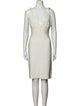 Herve Leger V-Neck Knee-Length Dress