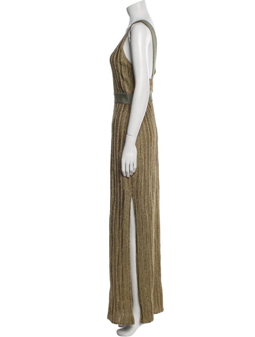 Herve Leger V-Neck Long Dress