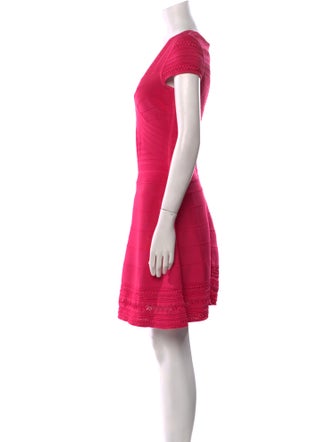 Herve Leger V-Neck Mini Dress