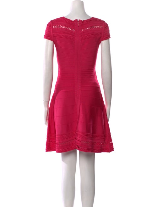 Herve Leger V-Neck Mini Dress