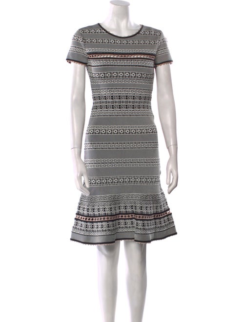 Herve Leger Striped Knee-Length Dress