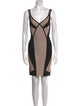 Herve Leger Colorblock Pattern Mini Dress