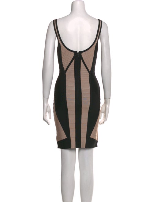 Herve Leger Colorblock Pattern Mini Dress