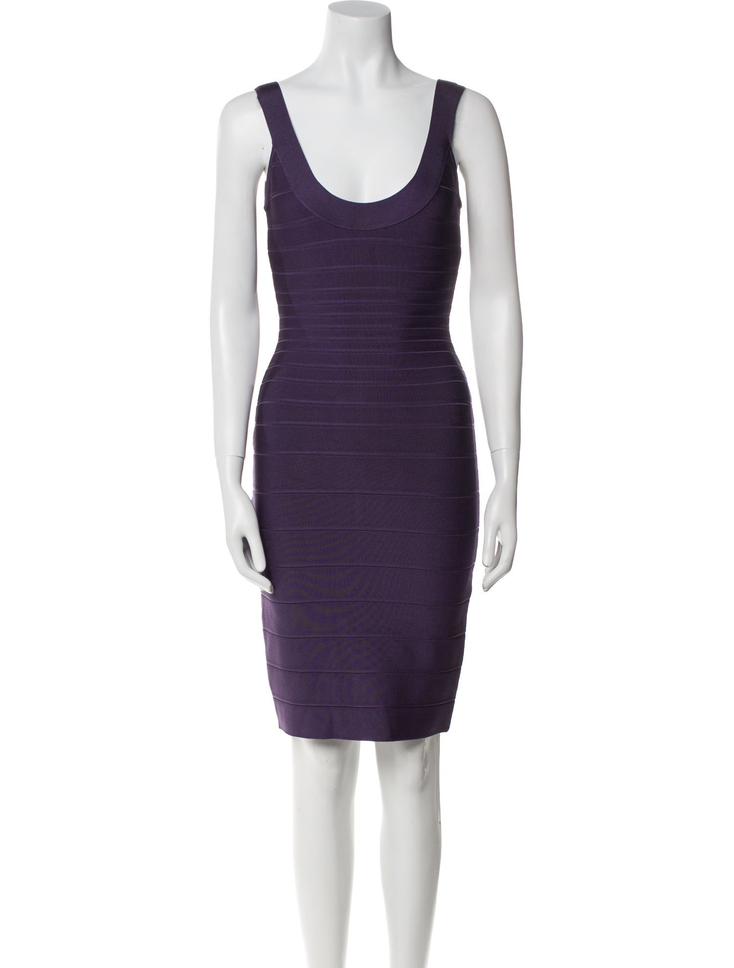 Herve Leger Scoop Neck Mini Dress