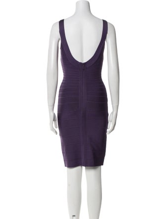 Herve Leger Scoop Neck Mini Dress