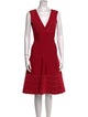 Herve Leger V-Neck Knee-Length Dress