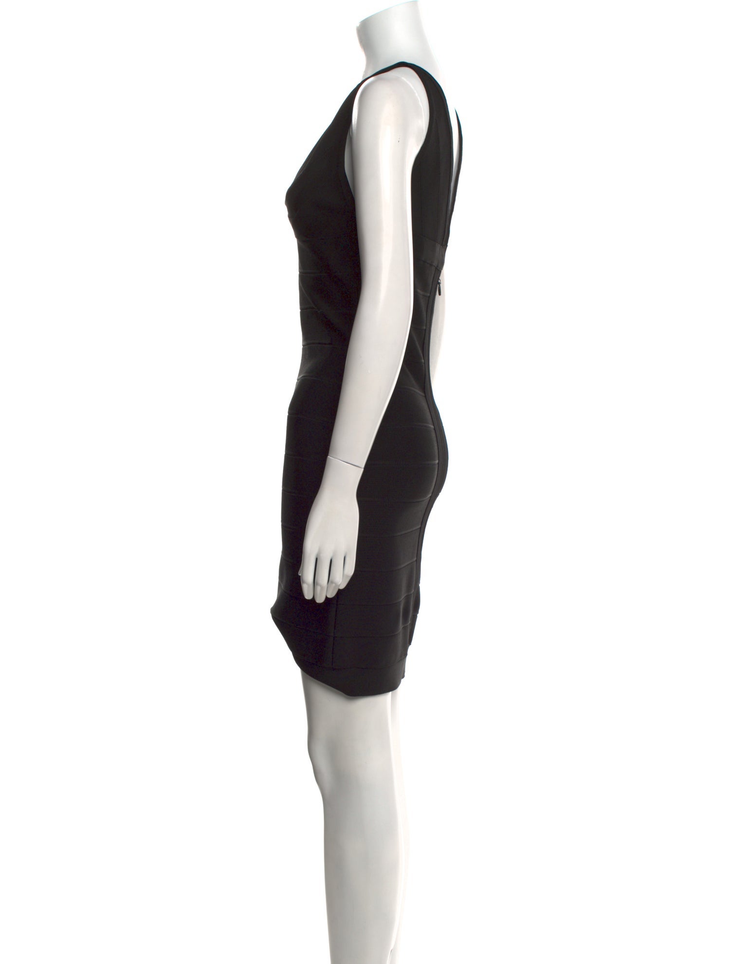 Herve Leger V-Neck Mini Dress