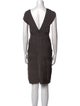 Herve Leger V-Neck Knee-Length Dress