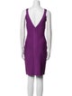 Herve Leger V-Neck Mini Dress