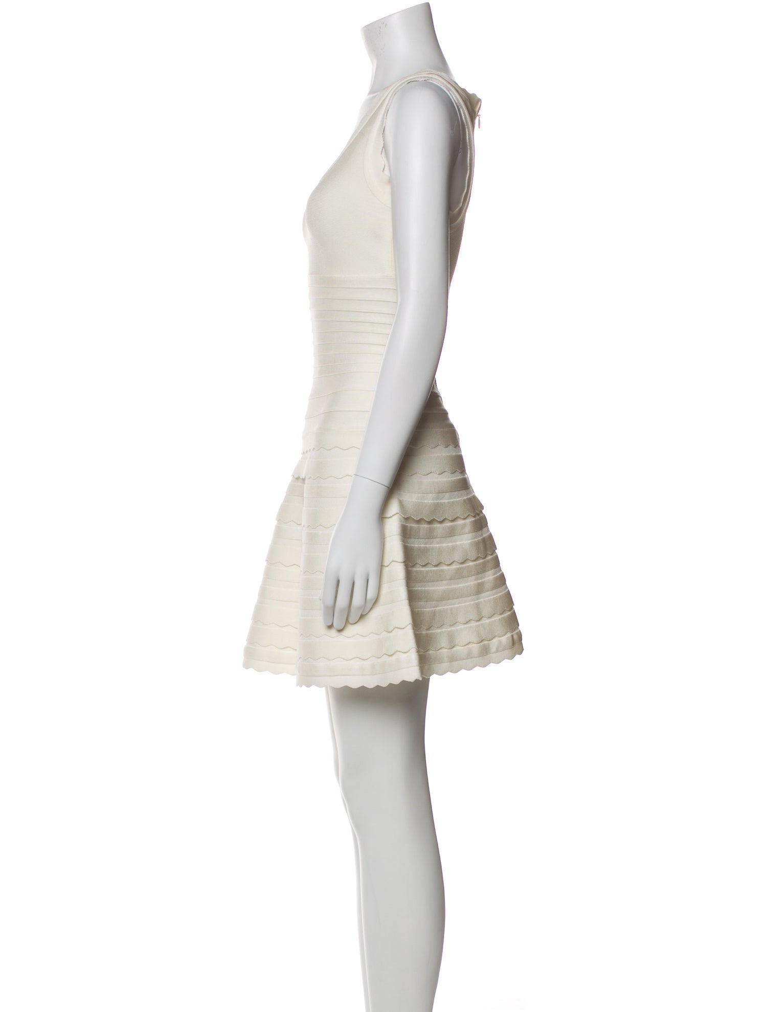 Herve Leger Scoop Neck Mini Dress