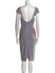 Herve Leger V-Neck Knee-Length Dress