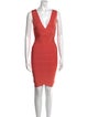 Herve Leger V-Neck Mini Dress