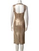 Herve Leger V-Neck Knee-Length Dress