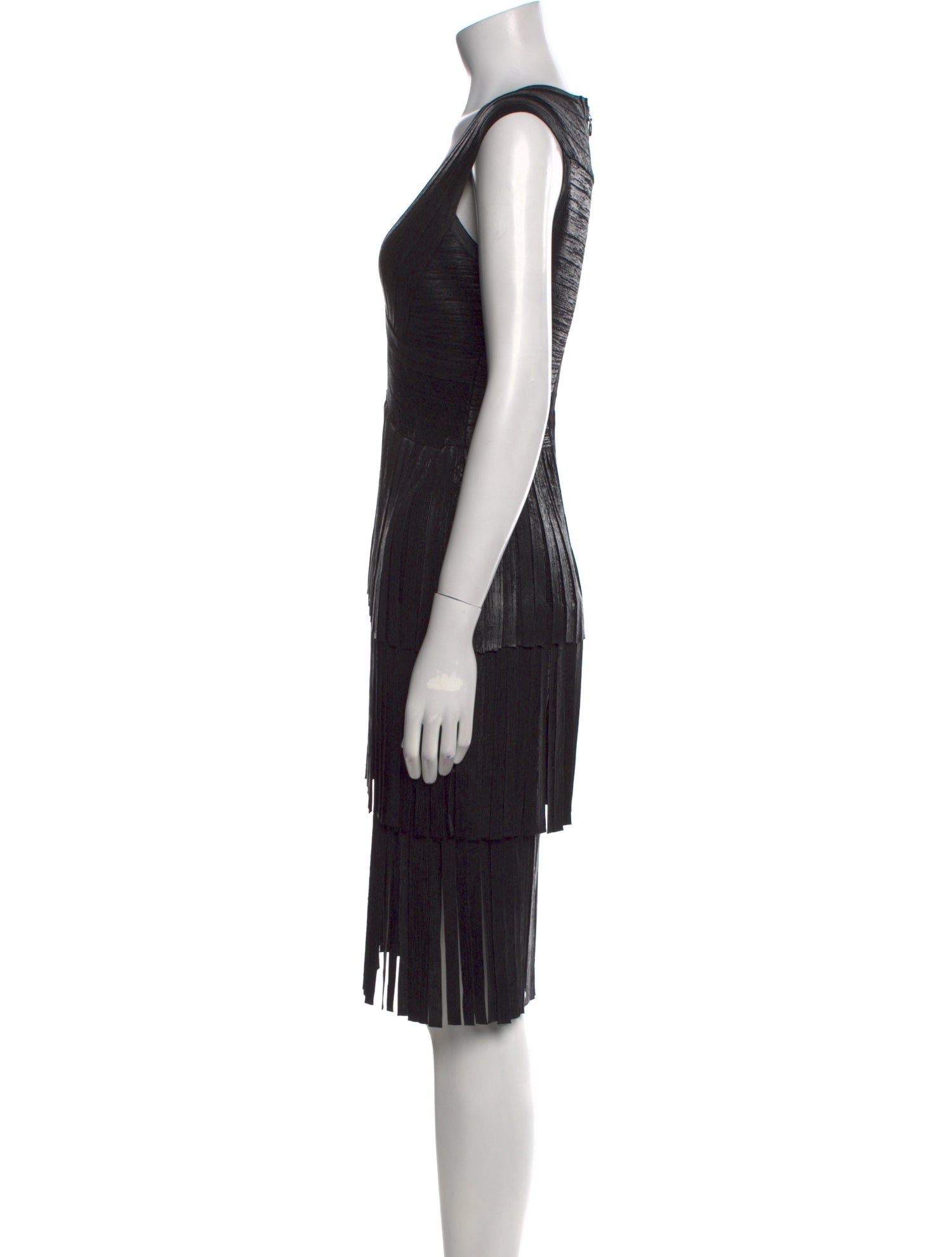 Herve Leger V-Neck Mini Dress