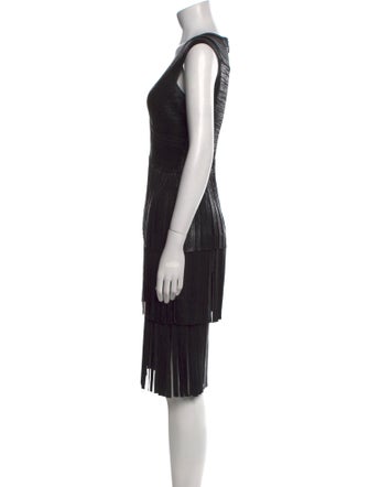 Herve Leger V-Neck Mini Dress