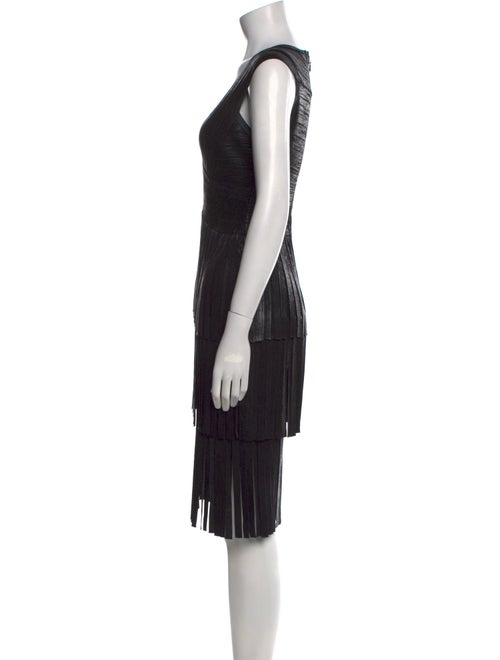 Herve Leger V-Neck Mini Dress