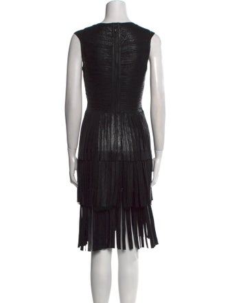 Herve Leger V-Neck Mini Dress