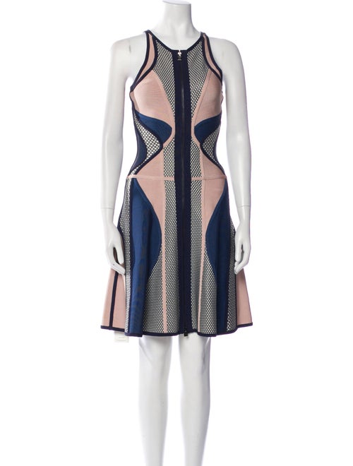 Herve Leger Printed Knee-Length Dress