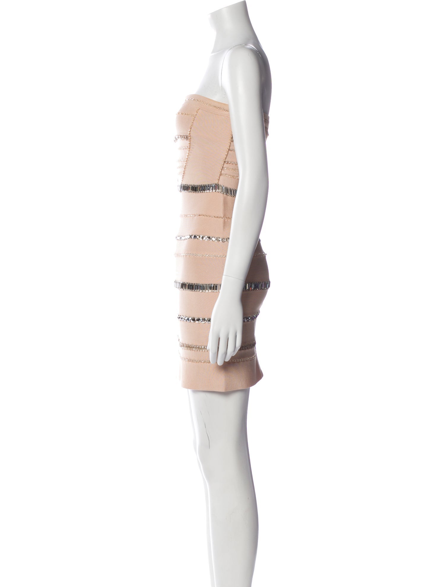 Herve Leger Striped Mini Dress