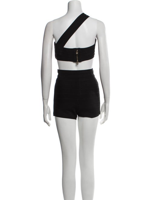 Herve Leger One-Shoulder Romper