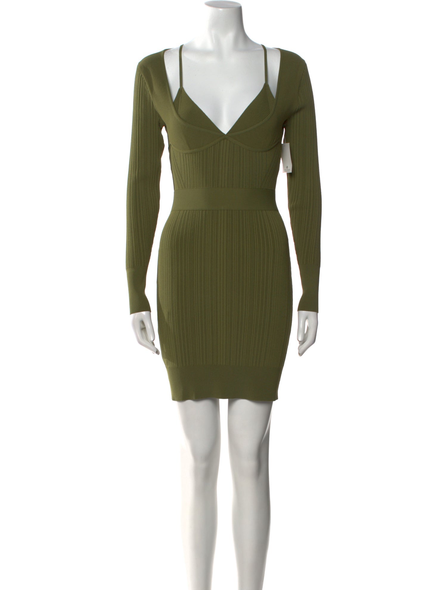 Herve Leger V-Neck Mini Dress w/ Tags