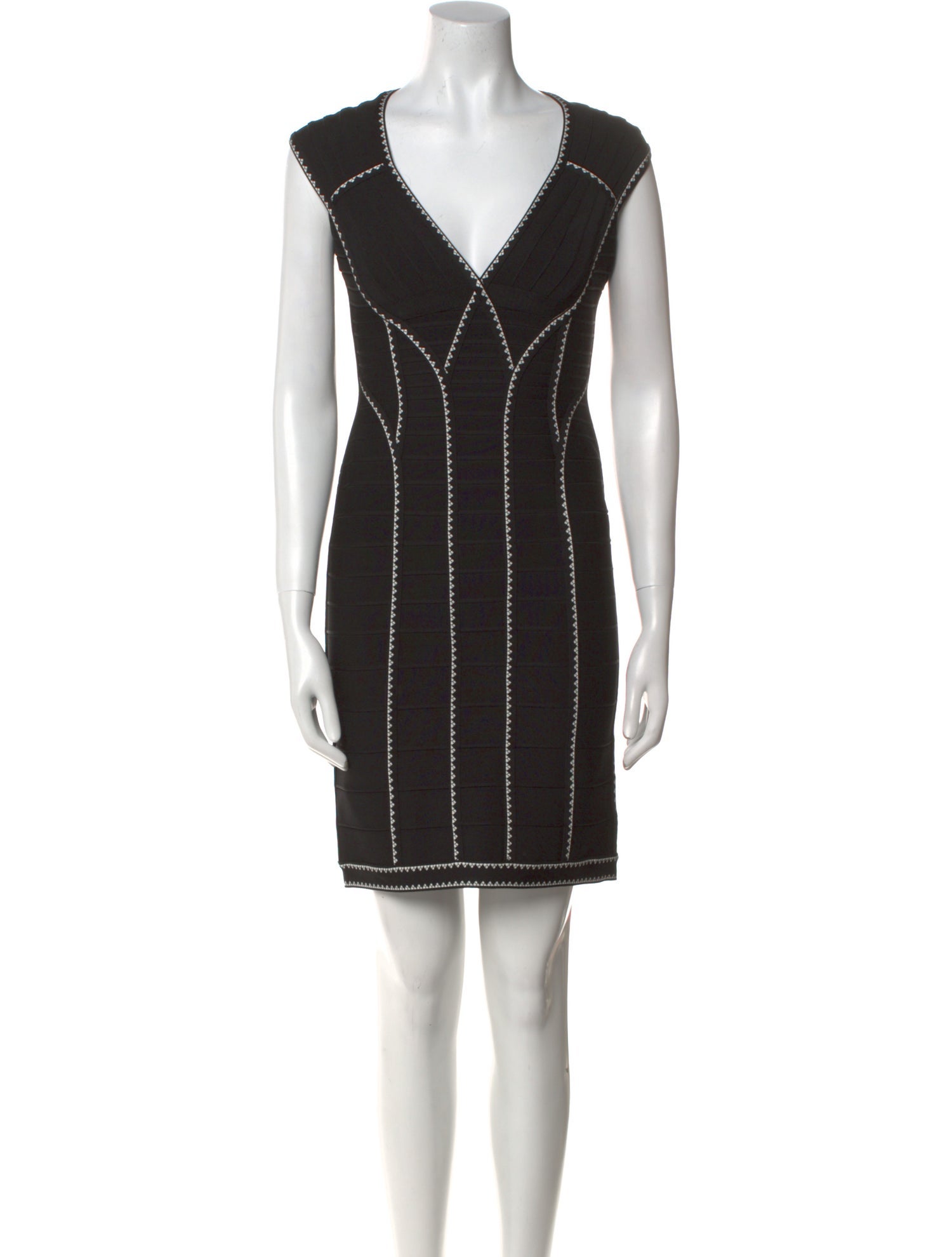 Herve Leger Striped Mini Dress