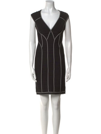 Herve Leger Striped Mini Dress