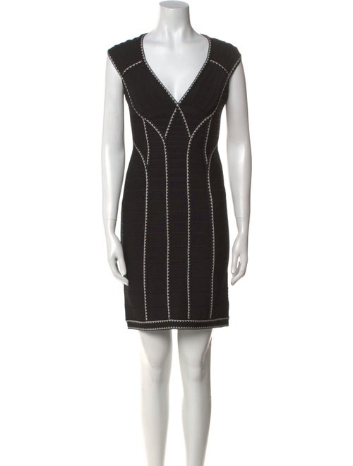 Herve Leger Striped Mini Dress