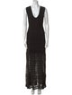 Herve Leger V-Neck Long Dress