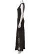 Herve Leger V-Neck Long Dress