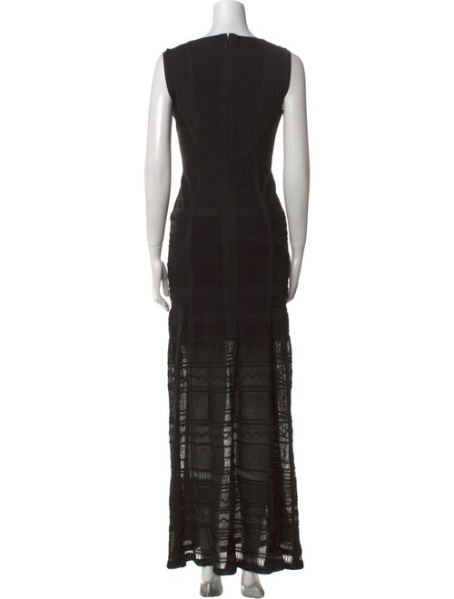 Herve Leger V-Neck Long Dress