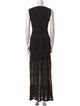 Herve Leger V-Neck Long Dress