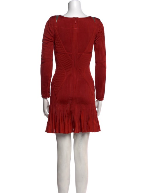 Herve Leger V-Neck Mini Dress