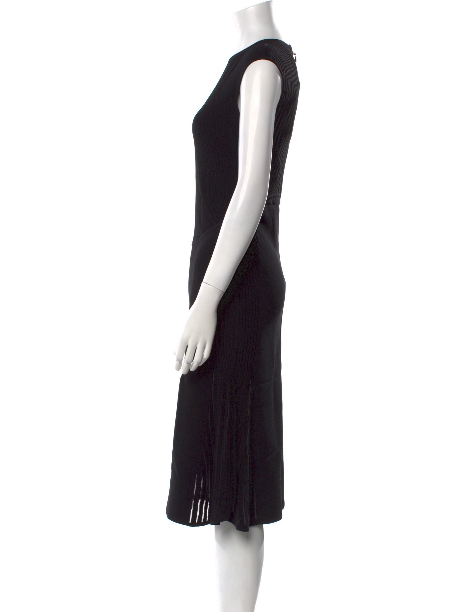 Herve Leger Crew Neck Midi Length Dress