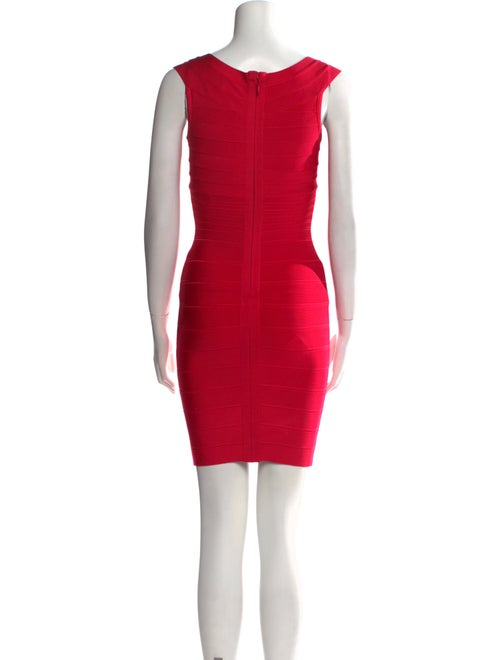 Herve Leger Square Neckline Mini Dress
