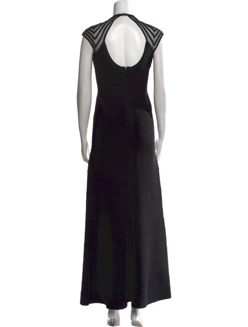 Herve Leger Crew Neck Long Dress