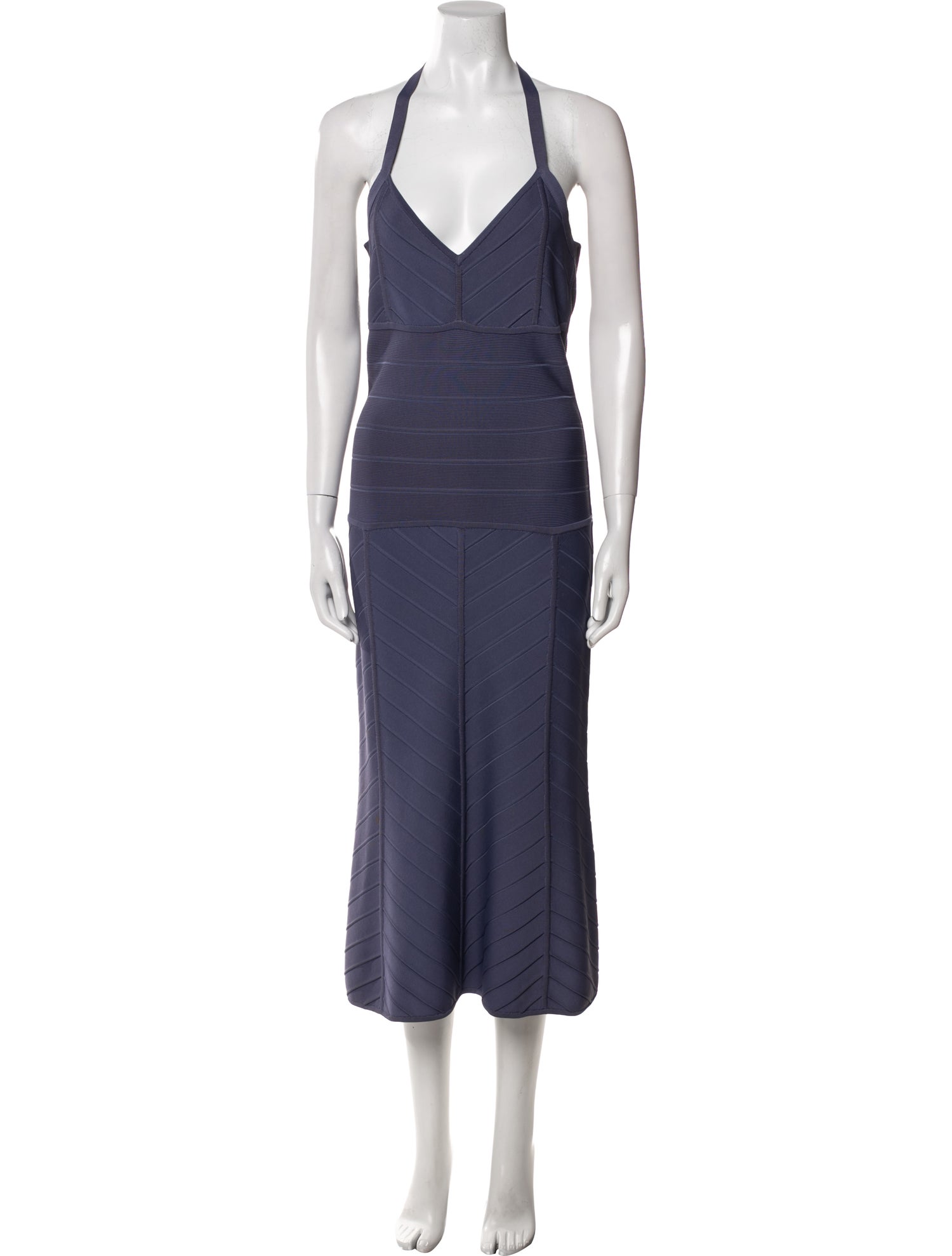 Herve Leger Halterneck Long Dress
