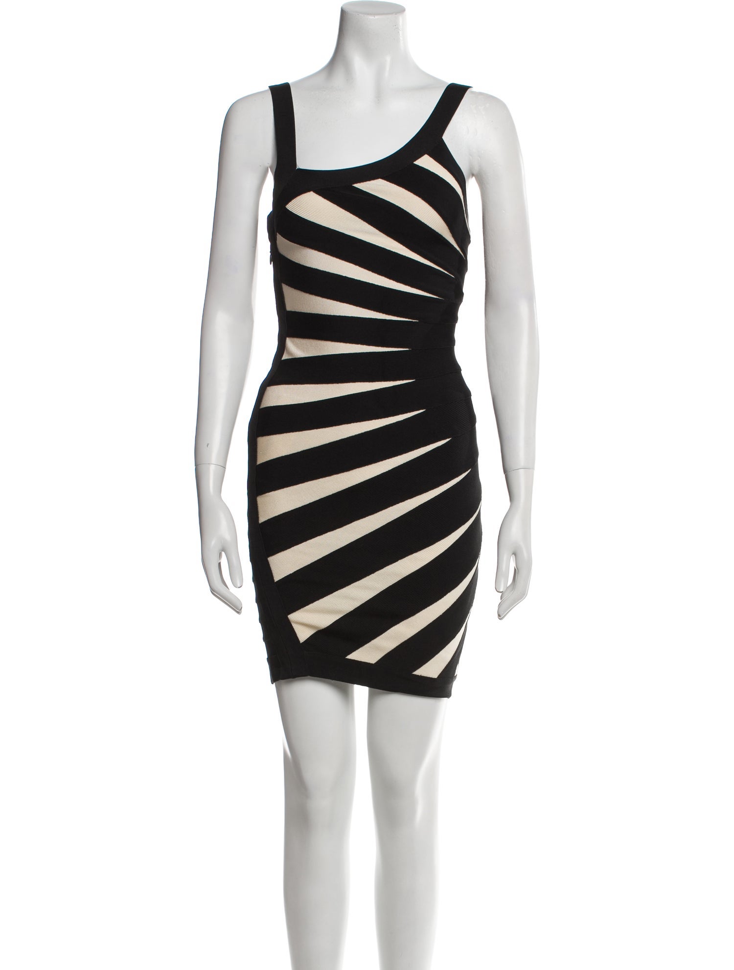 Herve Leger Striped Mini Dress