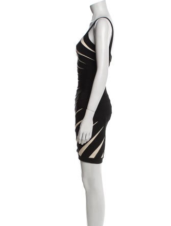 Herve Leger Striped Mini Dress