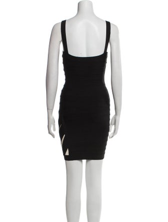 Herve Leger Striped Mini Dress
