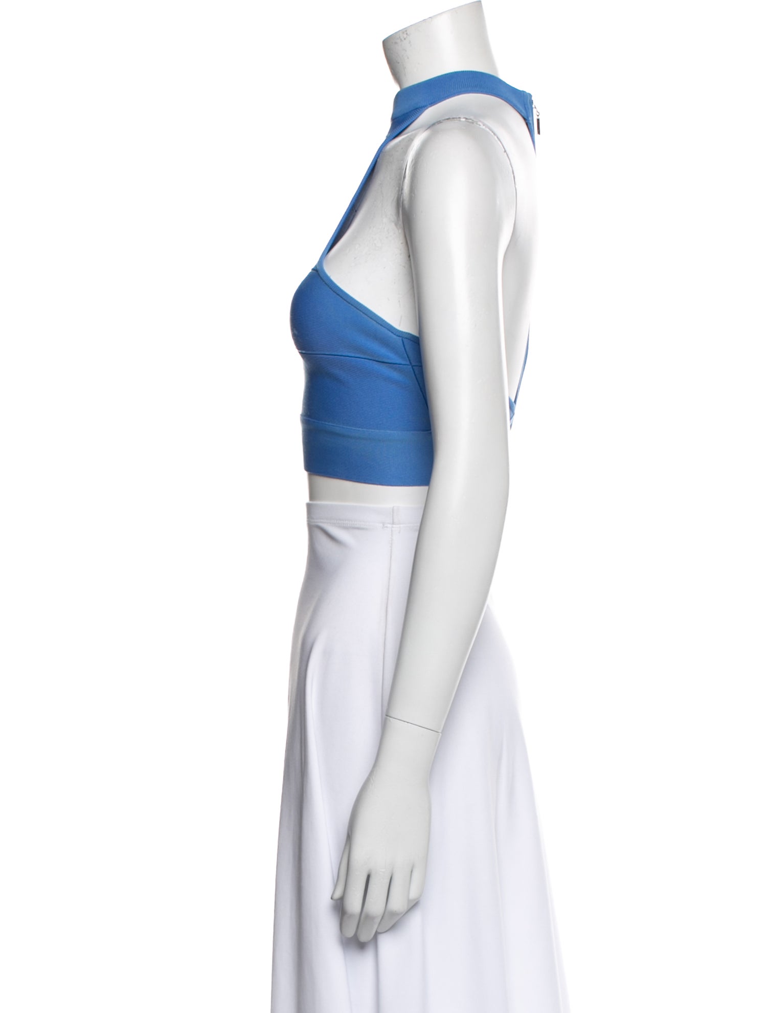 Hervé by Hervé Léger Halterneck Sleeveless Crop Top