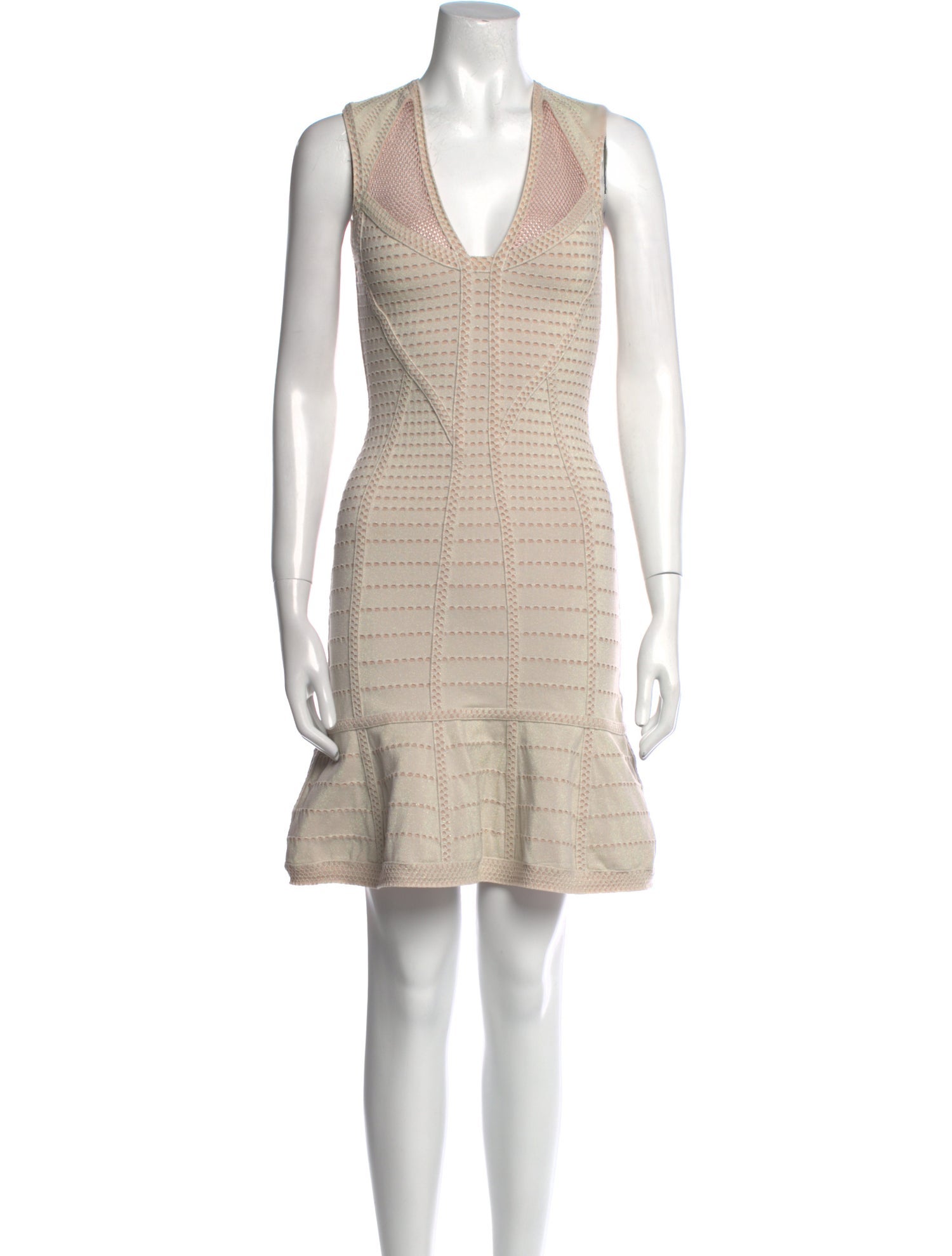 Herve Leger Striped Mini Dress