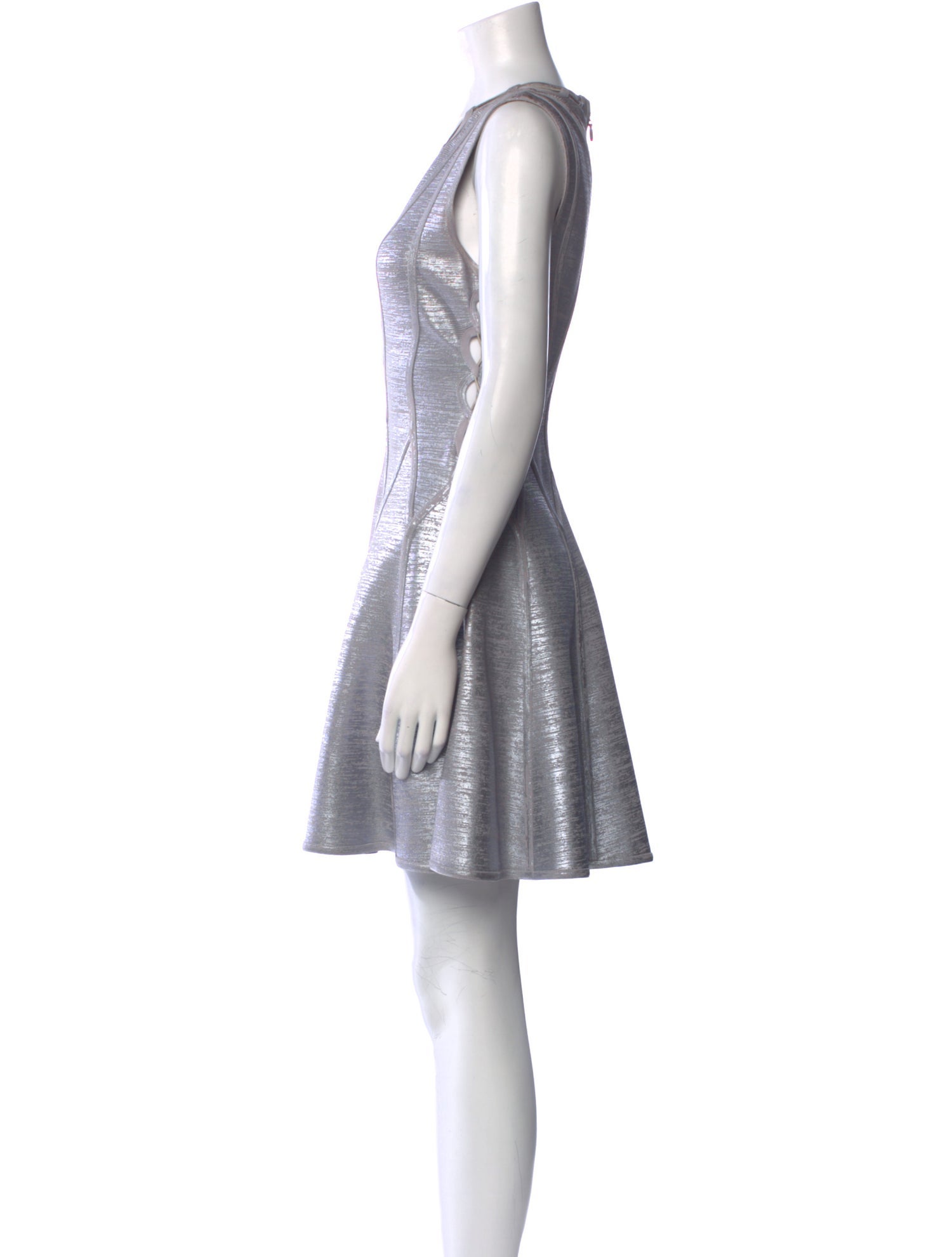 Herve Leger Scoop Neck Mini Dress